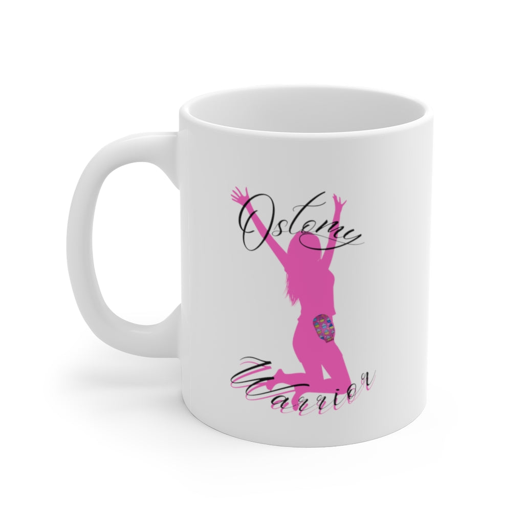 OSTOMY WARRIOR White Ceramic Mug (female)