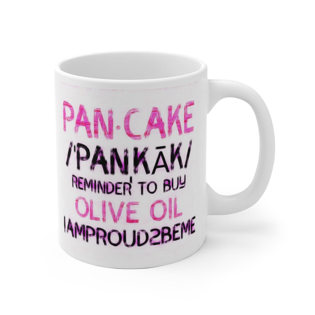 PANCAKE DEFINITION White Ceramic Mug