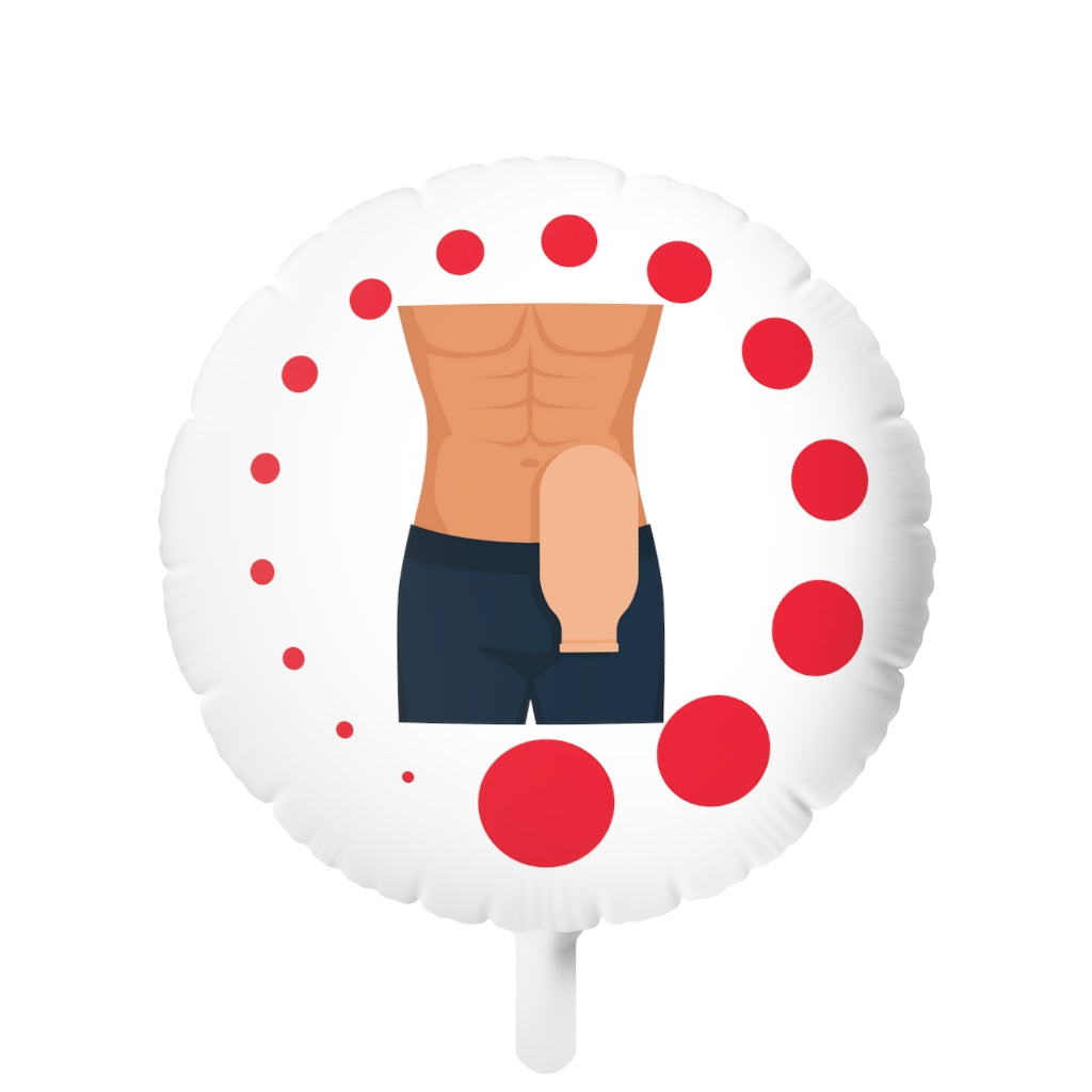 MALE OSTOMY BAG Mylar Helium Balloon (white)