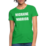 Women's T-Shirt Migraine Warrior Stop The Stigma - bright green