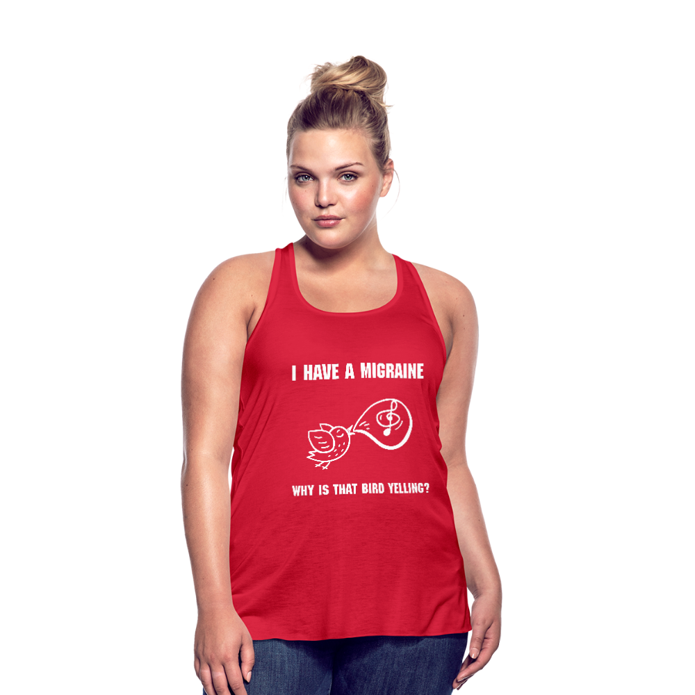 Women's Flowy Tank Top MIGRAINE HEADACHE - red