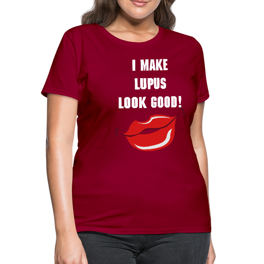 Women's T-Shirt Lupus Awareness - dark red