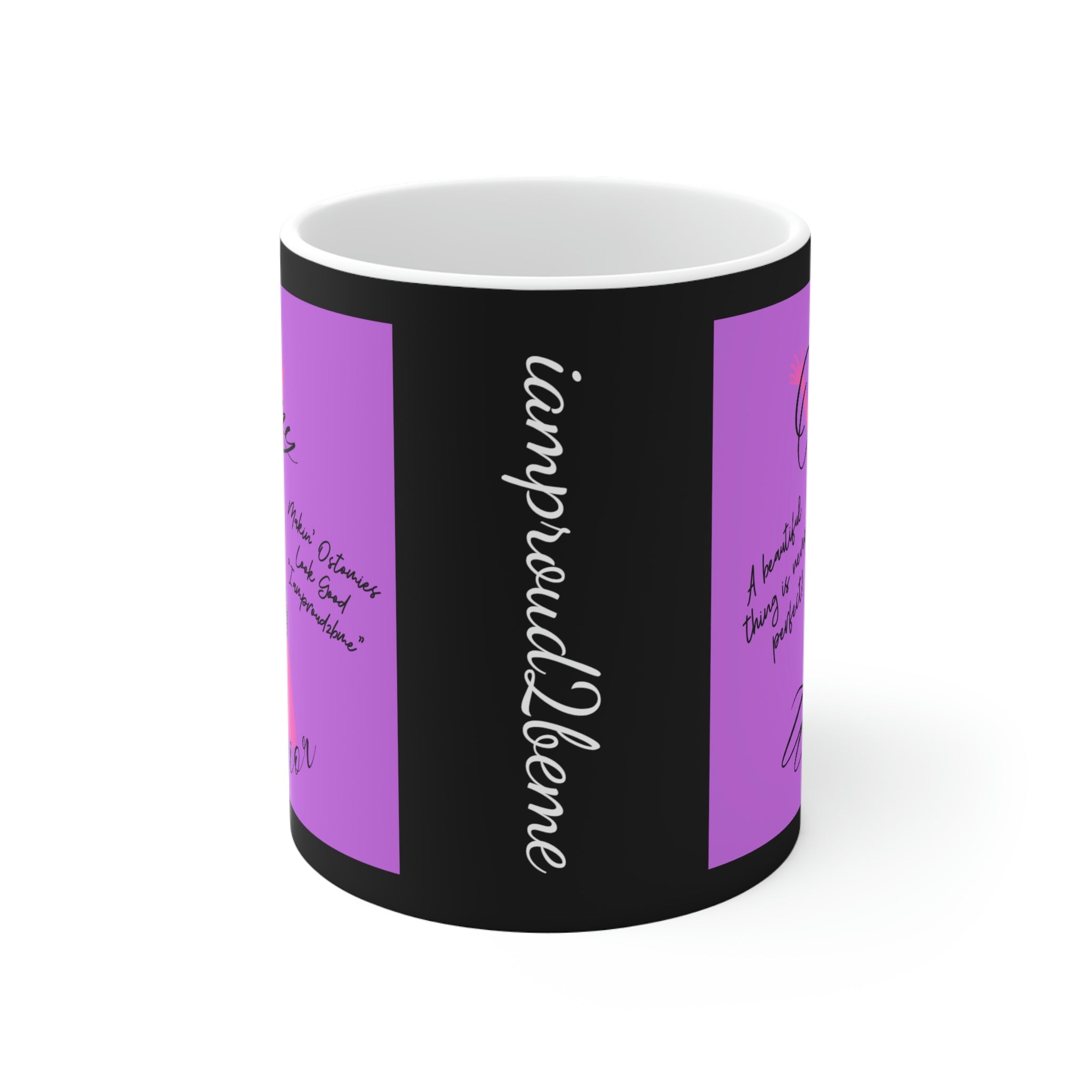 MAKIN' OSTOMIES LOOK GOOD White Ceramic Mug (Warrior)