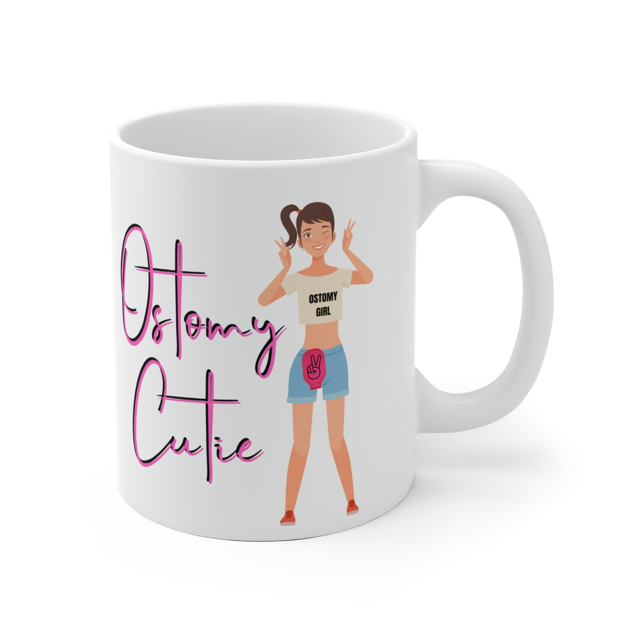 OSTOMY CUTIE White Ceramic Mug