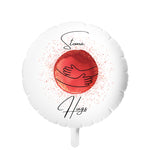 STOMA HUGS Mylar Helium Balloon (white)