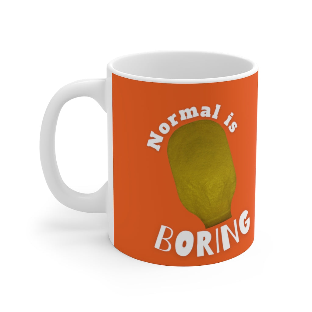 NORMAL IS BORING White Ceramic Mug