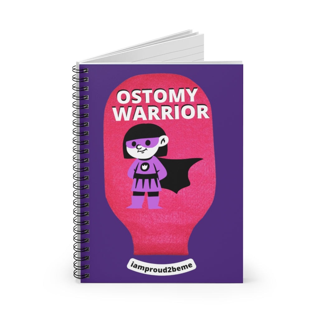 OSTOMY WARRIOR GIRL Spiral Notebook - Ruled Line
