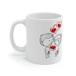 MAKIN' OSTOMIES LOOK GOOD White Ceramic Mug (Valentines)