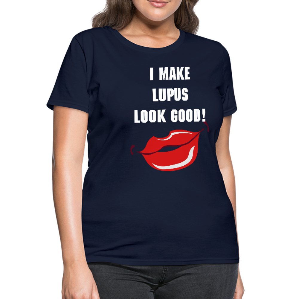 Women's T-Shirt Lupus Awareness - navy