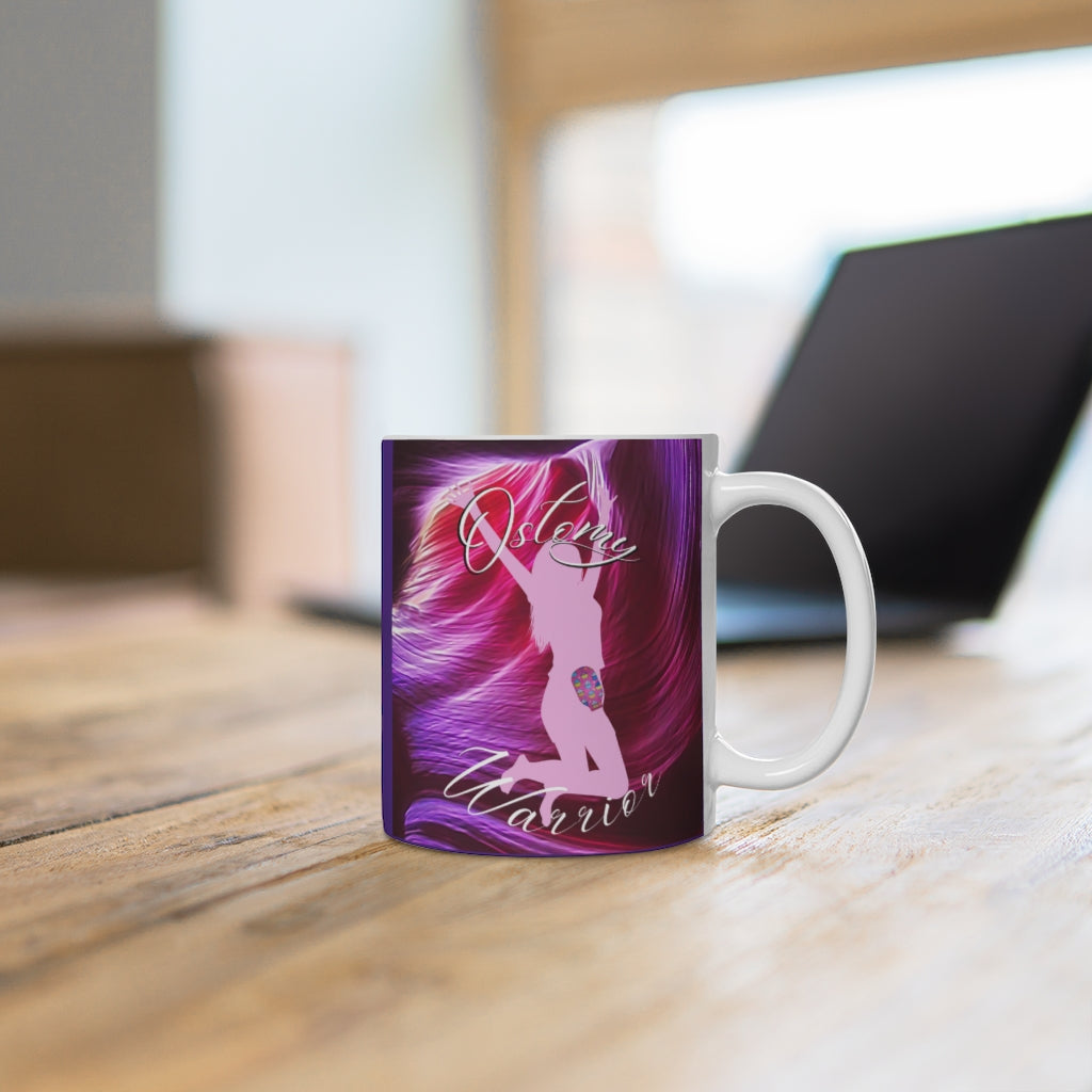 OSTOMY WARRIOR White Ceramic Mug (female)