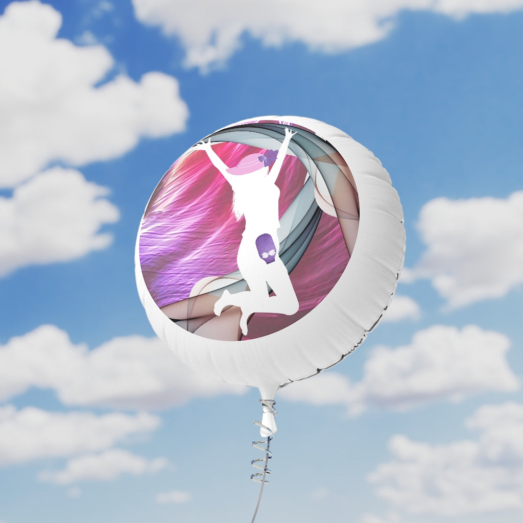 OSTOMY WARRIOR GIRL  Mylar Helium Balloon