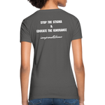 Women's T-Shirt Migraine Warrior Stop The Stigma - charcoal