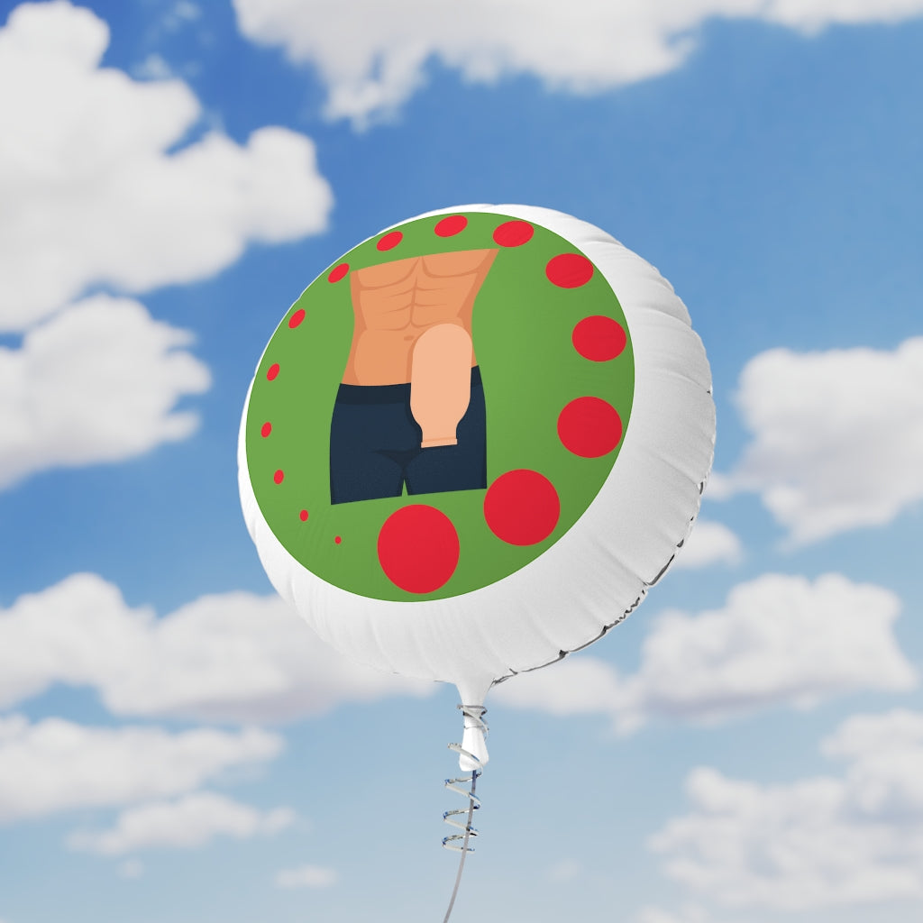 MALE OSTOMY BAG Mylar Helium Balloon (green)