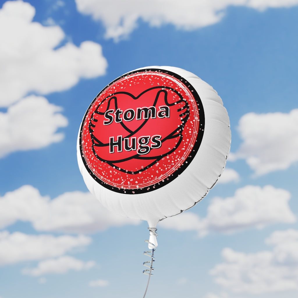 STOMA HUGS Mylar Helium Balloon (black)