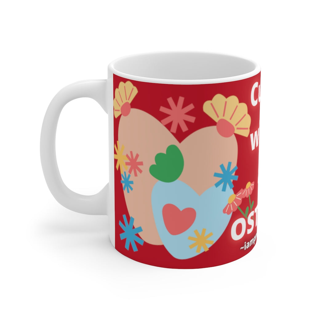 CUTIE WITH A OSTOMY White Ceramic Mug