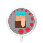 FEMALE OSTOMY BAG Mylar Helium Balloon (grey)