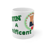 LIVIN' A BAGnificent LIFE White Ceramic Mug (male)