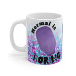 NORMAL IS BORING White Ceramic Mug