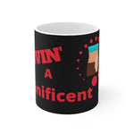 LIVIN' A BAGnificent LIFE White Ceramic Mug (female)
