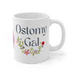 OSTOMY GAL FLOWERS White Ceramic Mug