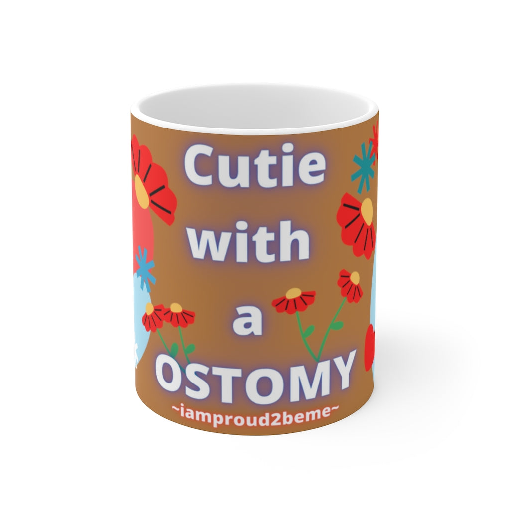 CUTIE WITH A OSTOMY White Ceramic Mug