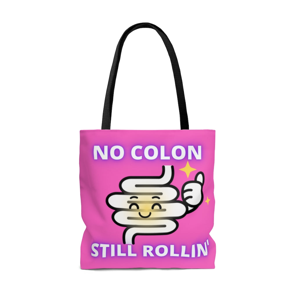 NO COLON STILL ROLLIN' Practical Tote Bag (purple pink)