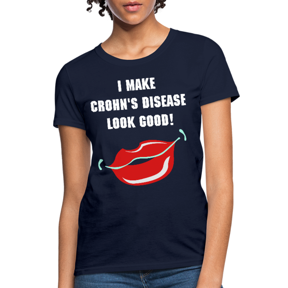 Women's T-Shirt Crohn's Disease Awareness - navy