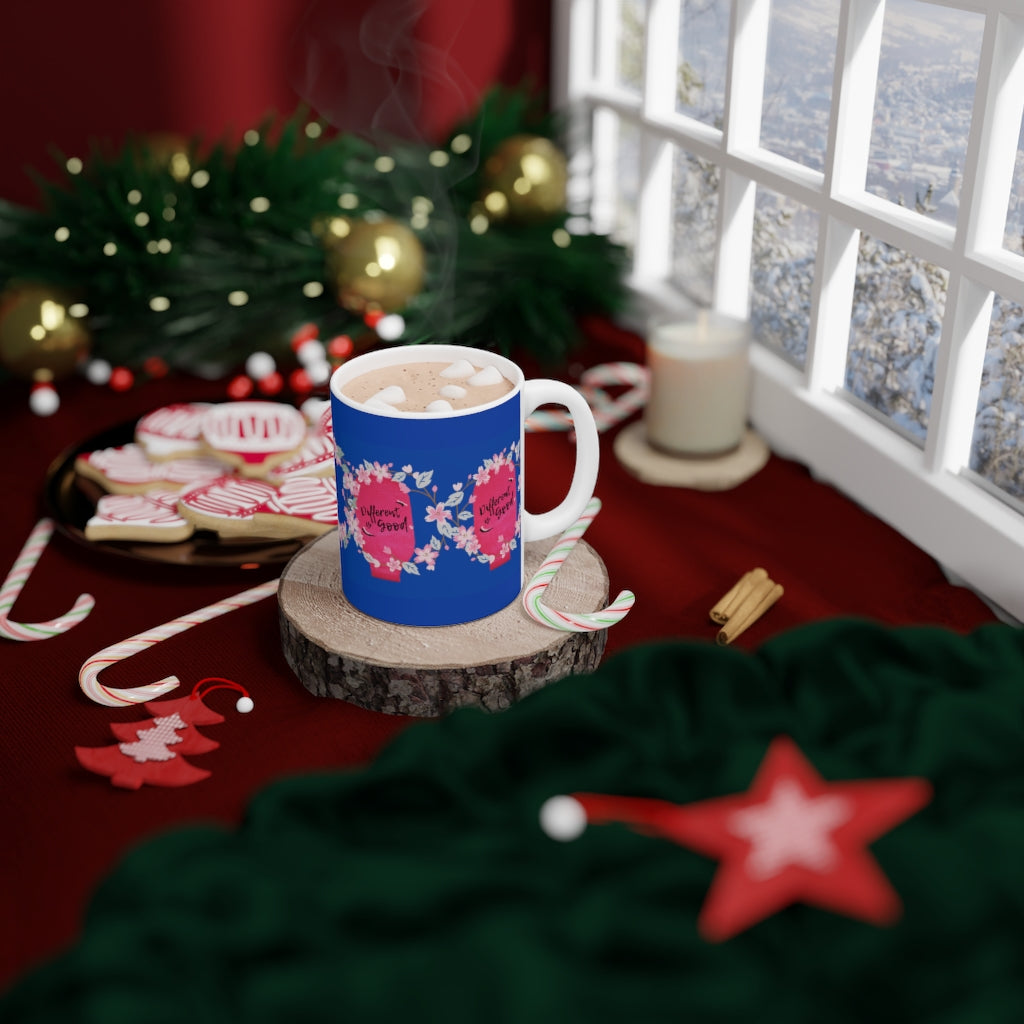 DIFFERENT IS GOOD White Ceramic Mug