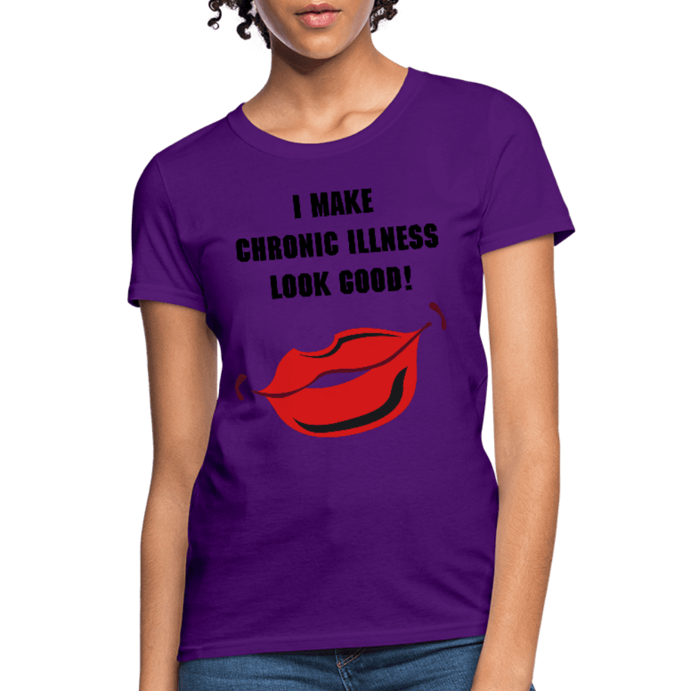 Women's T-Shirt Chronic Illness Awareness - purple