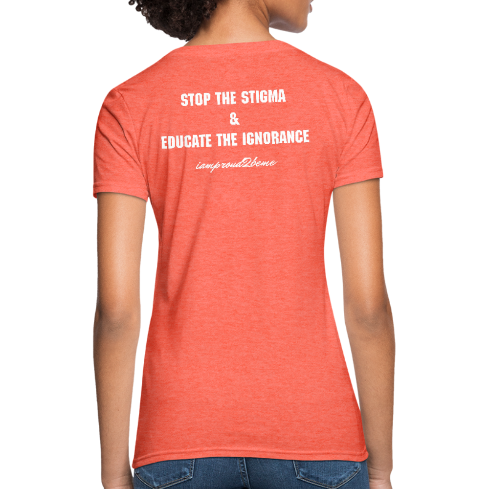 Women's T-Shirt Crohn's Disease Awareness - heather coral