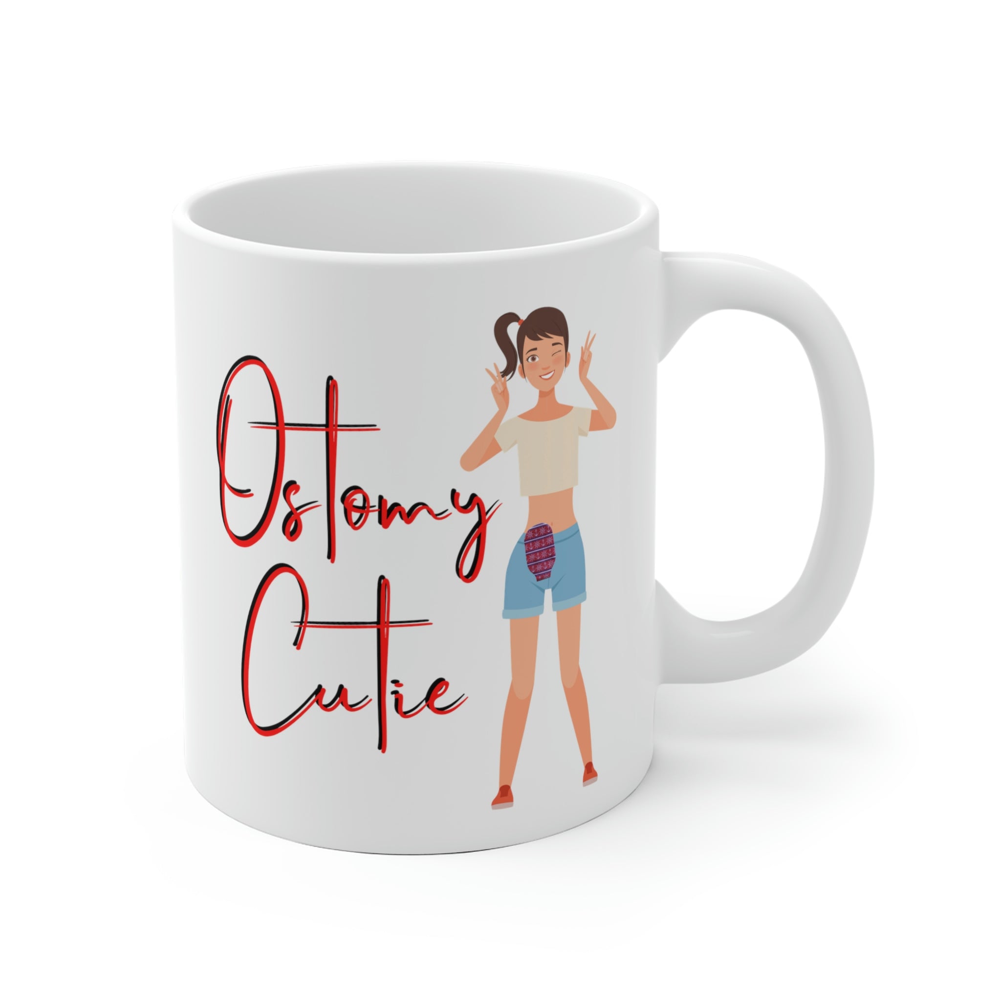 OSTOMY CUTIE White Ceramic Mug