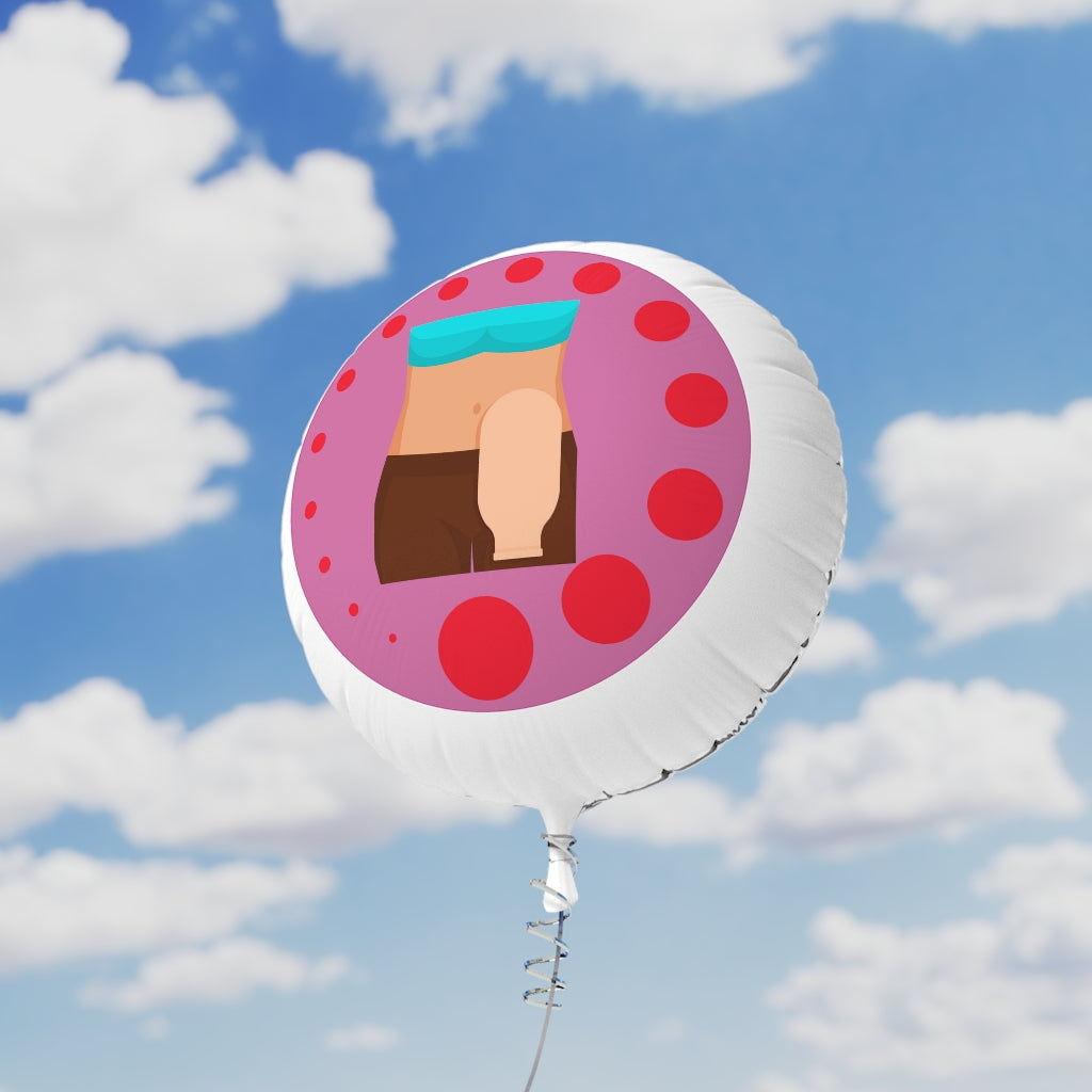 FEMALE OSTOMY BAG Mylar Helium Balloon (pink)
