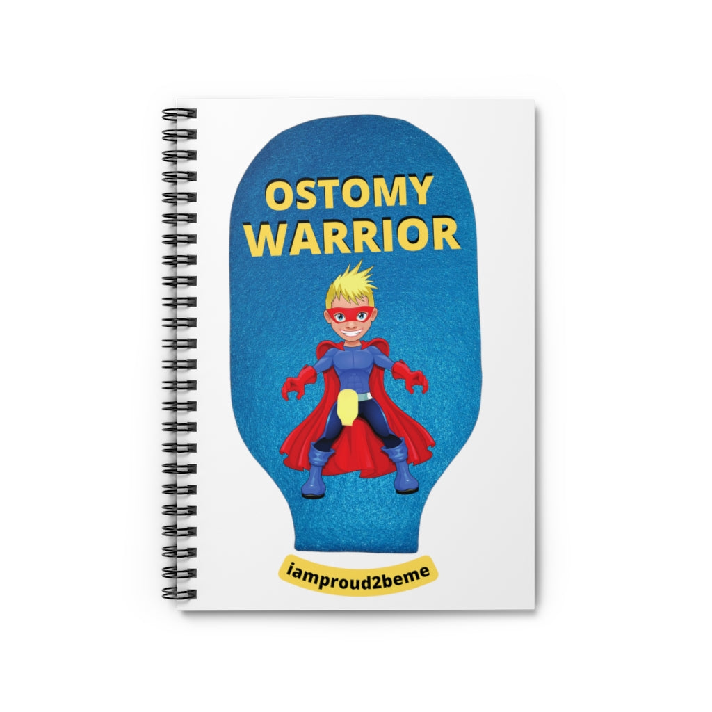 OSTOMY WARRIOR BOY Spiral Notebook - Ruled Line
