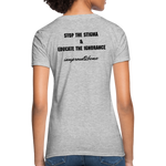 Women's T-Shirt Migraine Warrior Stop The Stigma - heather gray