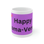 HAPPY STOMA-VERSARY White Ceramic Mug (purple)