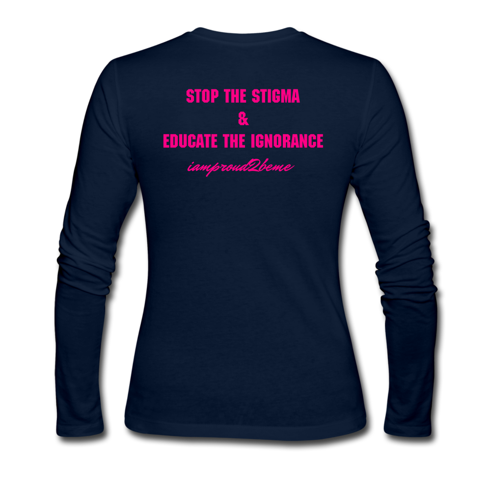 Women's Long Sleeve Jersey T-Shirt - navy