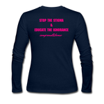 Women's Long Sleeve Jersey T-Shirt - navy