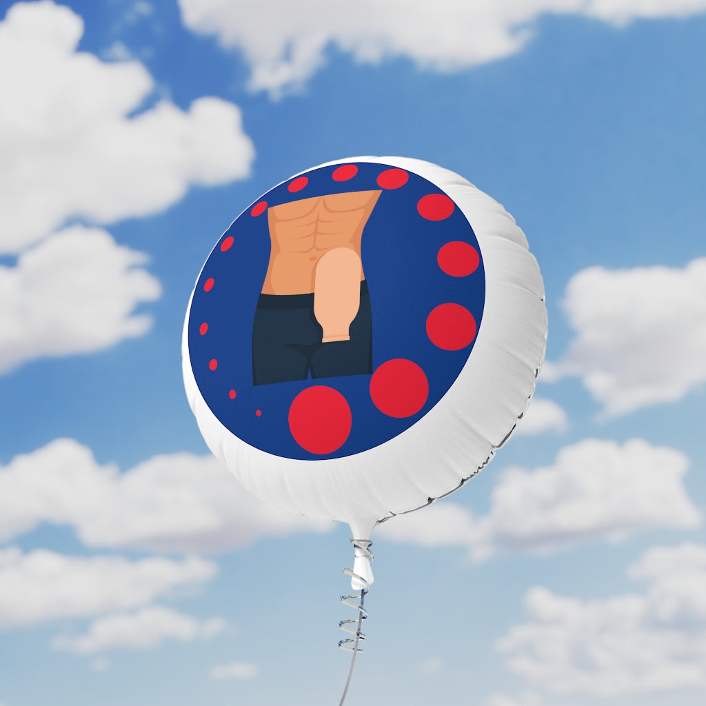 MALE OSTOMY BAG Mylar Helium Balloon (Dark Blue)