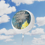 HAPPY STOMAVERSARY OSTOMY GIRL Mylar Helium Balloon