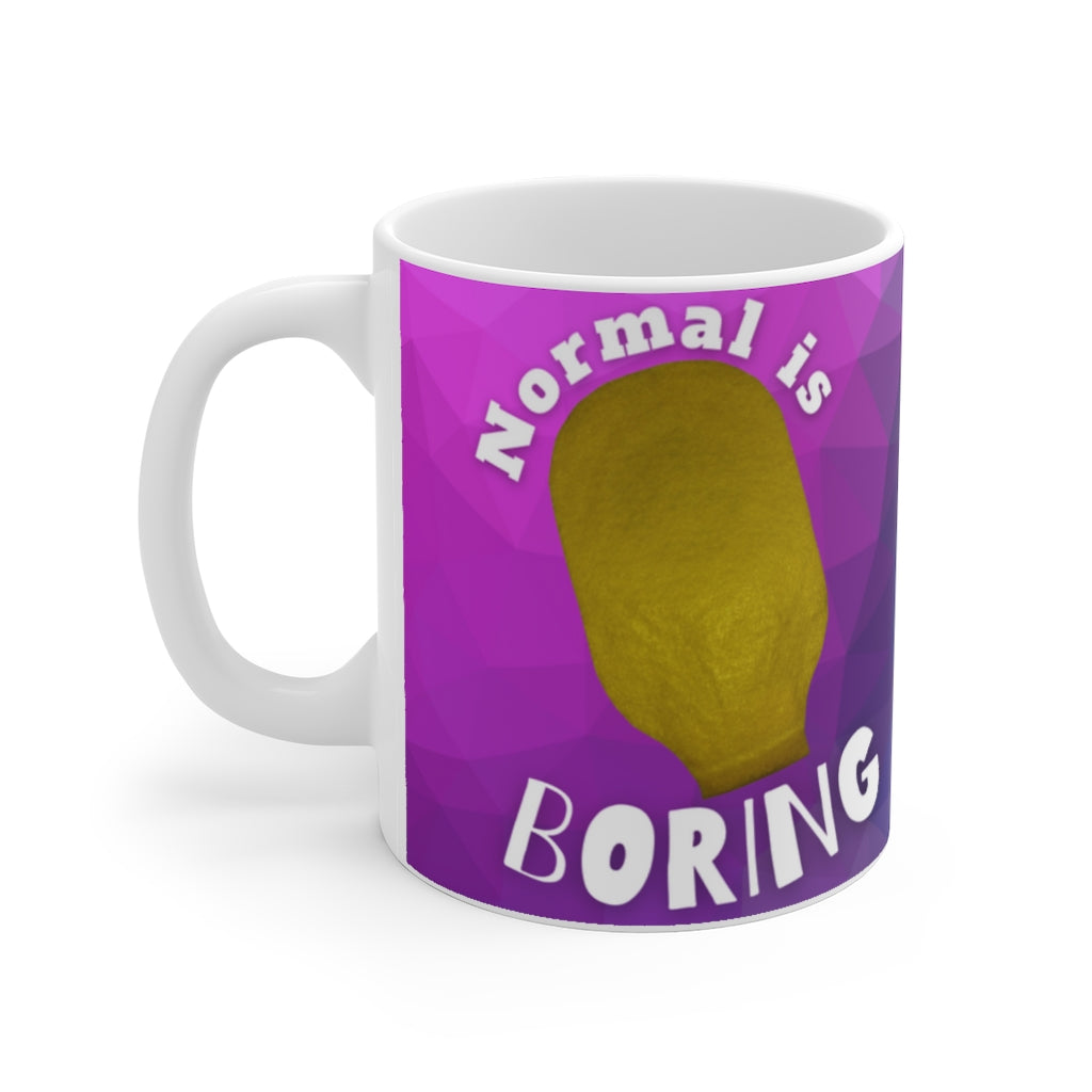 NORMAL IS BORING White Ceramic Mug