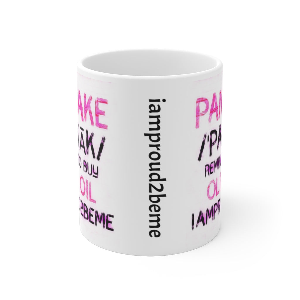 PANCAKE DEFINITION White Ceramic Mug