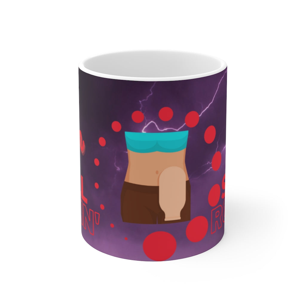 NO COLON STILL ROLLIN' White Ceramic Mug