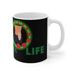 LIVIN' A BAGnificent LIFE White Ceramic Mug (male)
