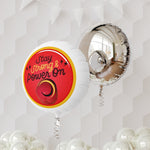 STAY STRONG AND POWER ON Mylar Helium Balloon (yellow)