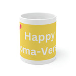 HAPPY STOMA-VERSARY White Ceramic Mug (yellow)