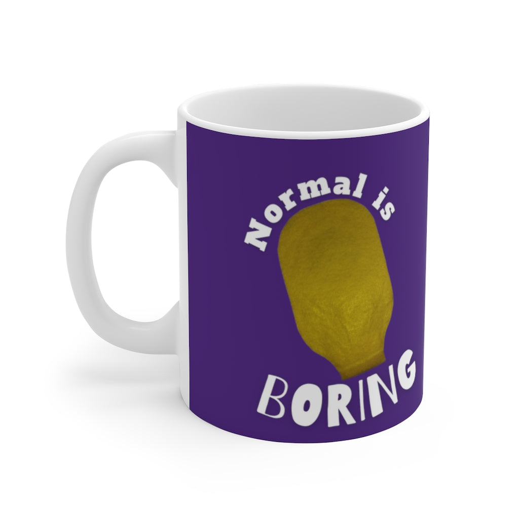 NORMAL IS BORING White Ceramic Mug