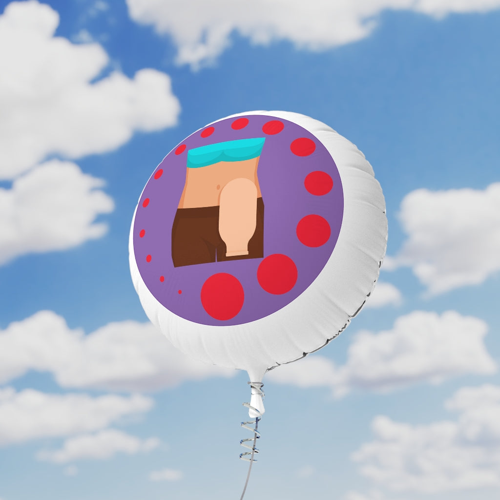 FEMALE OSTOMY BAG Mylar Helium Balloon (purple)