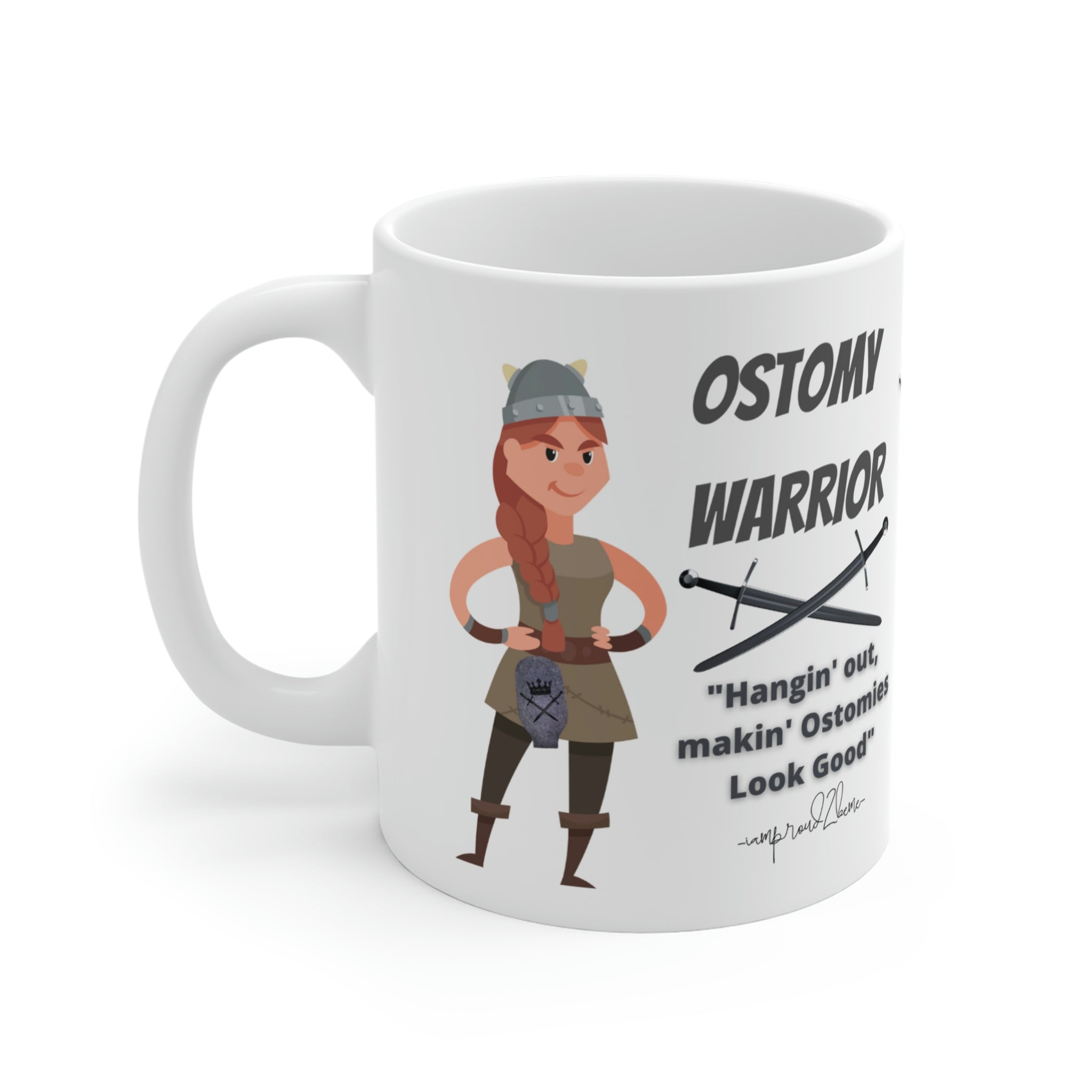 OSTOMY WARRIOR White Ceramic Mug