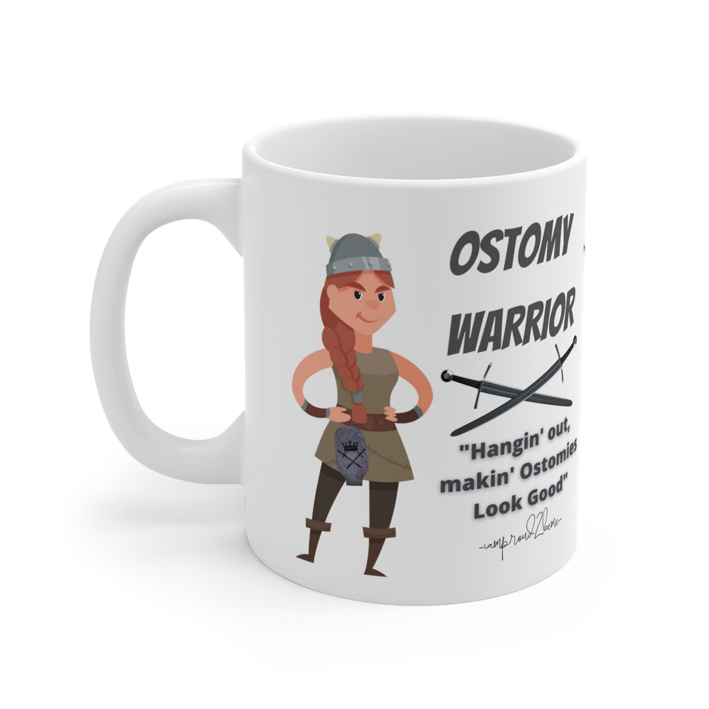 OSTOMY WARRIOR White Ceramic Mug