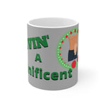 LIVIN' A BAGnificent LIFE White Ceramic Mug (male)